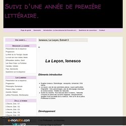 Ionesco, La Leçon, Extrait 3