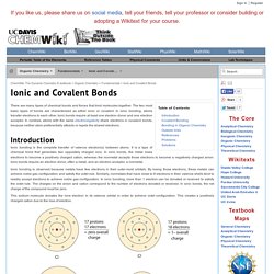 Ionic and Covalent Bonds