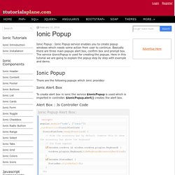Ionic Popup Example