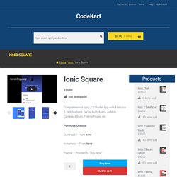 Ionic Starter Apps-Codekart