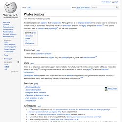 Water ionizer