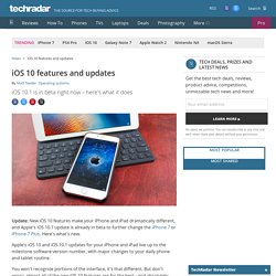 iOS 10 features and updates