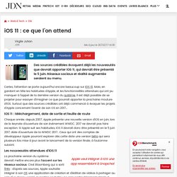 iOS 11 : ce que l'on attend