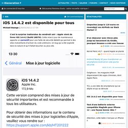 iOS 14.4.2 est disponible pour tous