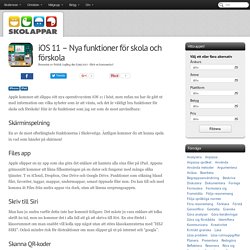 iOS 11 - Nya funktioner för skola och förskola