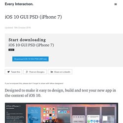 iOS 10 GUI PSD (iPhone 7) - Every Interaction
