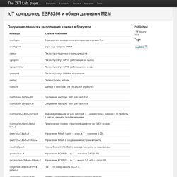 IoT контроллер ESP8266 и обмен данными M2M