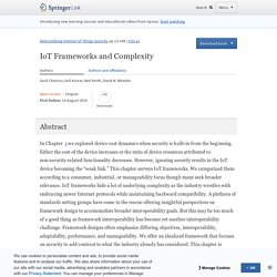 IoT Frameworks and Complexity