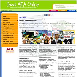 Iowa AEA Online - What is Iowa AEA Online?
