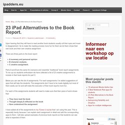 22 iPad Alternatives to the Book Report.