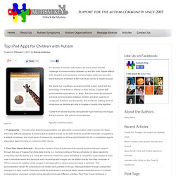 Top iPad Apps for Children with Autism