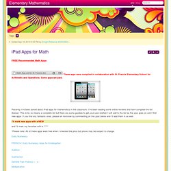 iPad Apps for Math