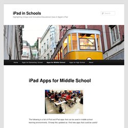 iPad Apps for Middle School