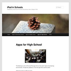 iPad Apps for High School