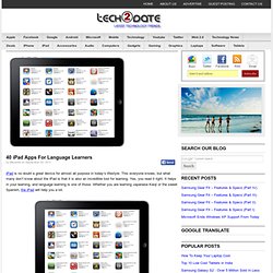 40 iPad Apps For Language Learners