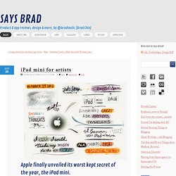 Says Brad – Technology, Art, iOS, created by Brad Chin on iPad - Life, Technology, Design - iPad mini for artists