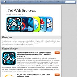 iPad Web Browsers: iPad/iPhone Apps AppGuide