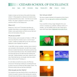 iPad — Cedars School of Excellence