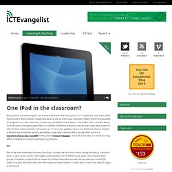 One iPad in the classroom?