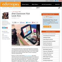 iPad Classroom Visit Look-Fors