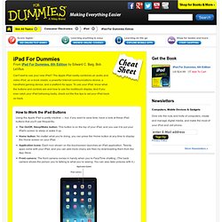 iPad For Dummies Cheat Sheet