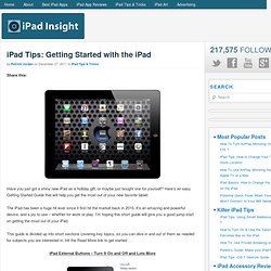 iPad Tips: Getting Started with the iPad