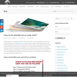 Fix iPad Mini Error Code 1667