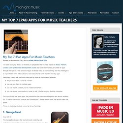 Top 7 iPad Apps for Music Teachers