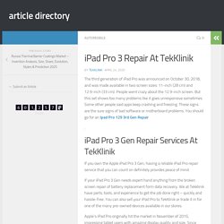 iPad Pro 3 Repair At TekKlinik