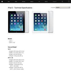iPad 2 - Technical Specifications