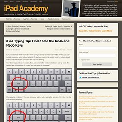 iPad Typing Tip: Find & Use the Undo or Redo Keys