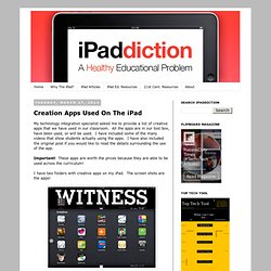 Creation Apps Used On The iPad