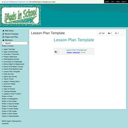 ipadsinschool - Lesson Plan Template