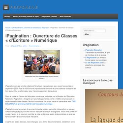 iPagination : Ouverture de Classes « d’Ecriture » Numérique