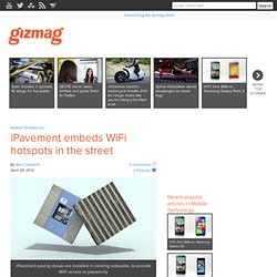 iPavement embeds WiFi hotspots in the street