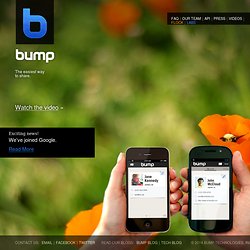 The Bump App for iPhone and Android