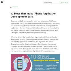 10 Steps that make iPhone Application Development Easy