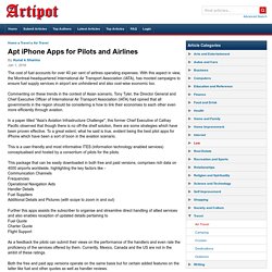 Apt iPhone Apps for Pilots and Airlines