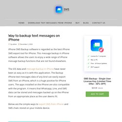 export iPhone text messages