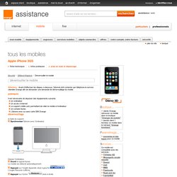 Apple iPhone 3GS - Mode d'emploi et dépannage - Mobiles Orange