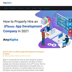 How to Hire an iPhone App Development Company in 2021?