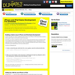 iPhone and iPad Game Development For Dummies Cheat Sheet