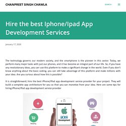Hire the best Iphone/Ipad App Development Services