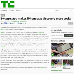 Zwapp’s app makes iPhone app discovery more social