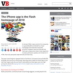 The iPhone app is the Flash homepage of 2010