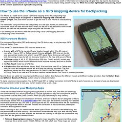 How to use the iPhone 4 as a GPS mapping device for backpacking