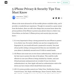 5 iPhone Privacy & Security Tips You Must Know