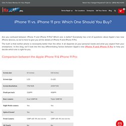 IPhone 11 Vs. IPhone 11 Pro: Which One Should You Buy?