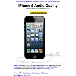 iPhone 5 Audio Quality Measurements