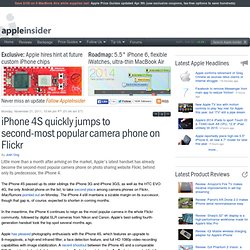 iPhone 4S quickly jumps to second-most popular camera phone on Flickr